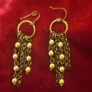 Elegant Gold Chain Dangle Earrings